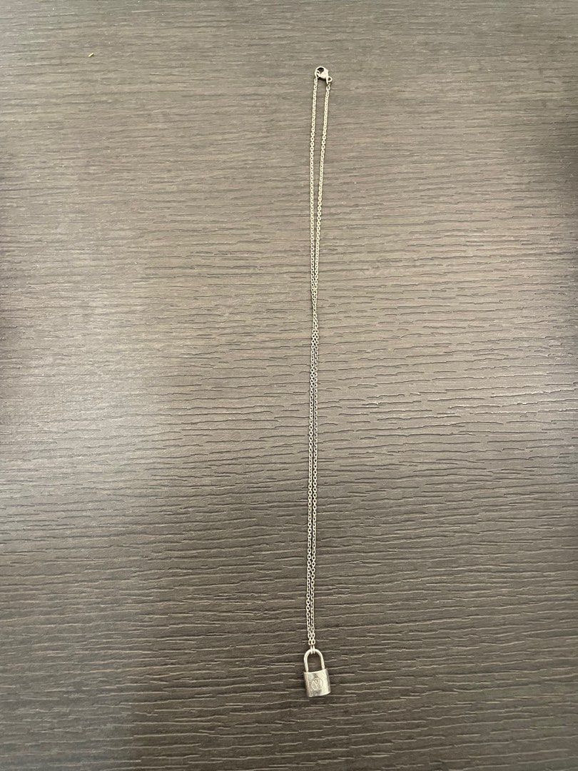 LOUIS VUITTON Sterling Silver Lockit Necklace 1226896