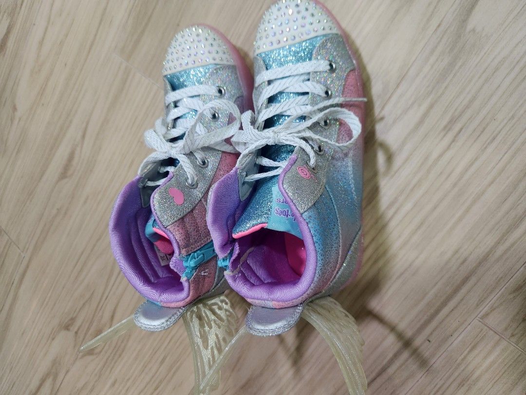 Skechers Girls Twinkle Toes Shuffle Brights Shoes Babies Kids