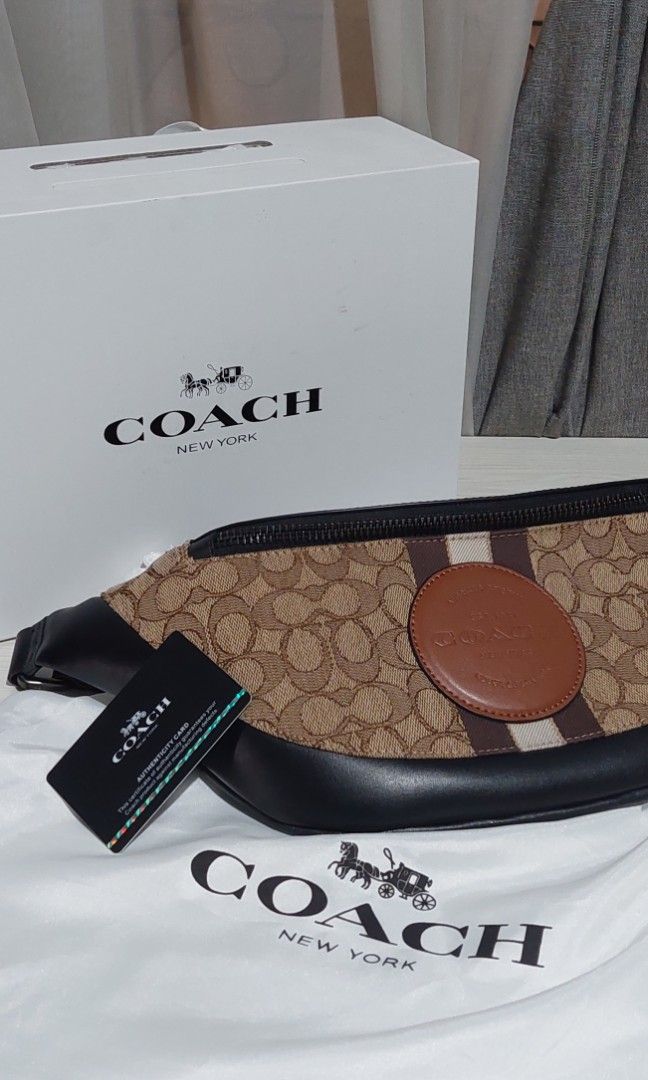 Hello2023 Sling Waist Bag COACH Authentic, Barang Ciamik, Men's