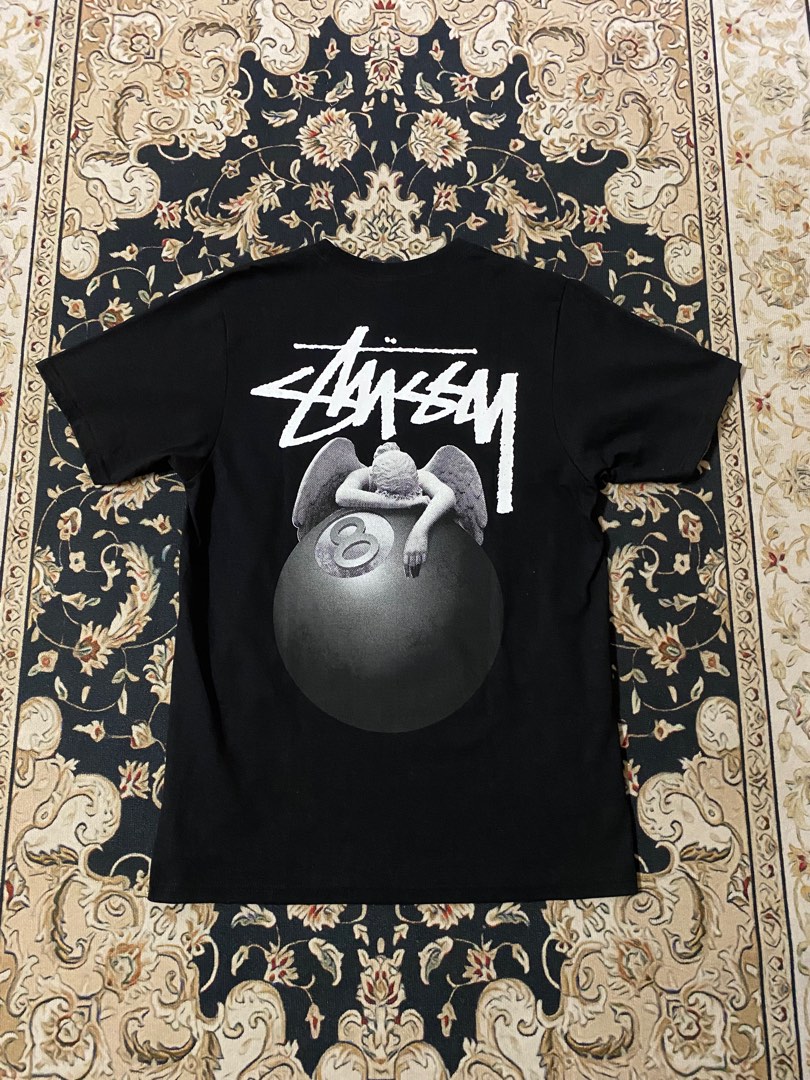 stussy angel tee black
