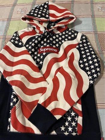 Supreme Supreme American Flag box logo hoodie