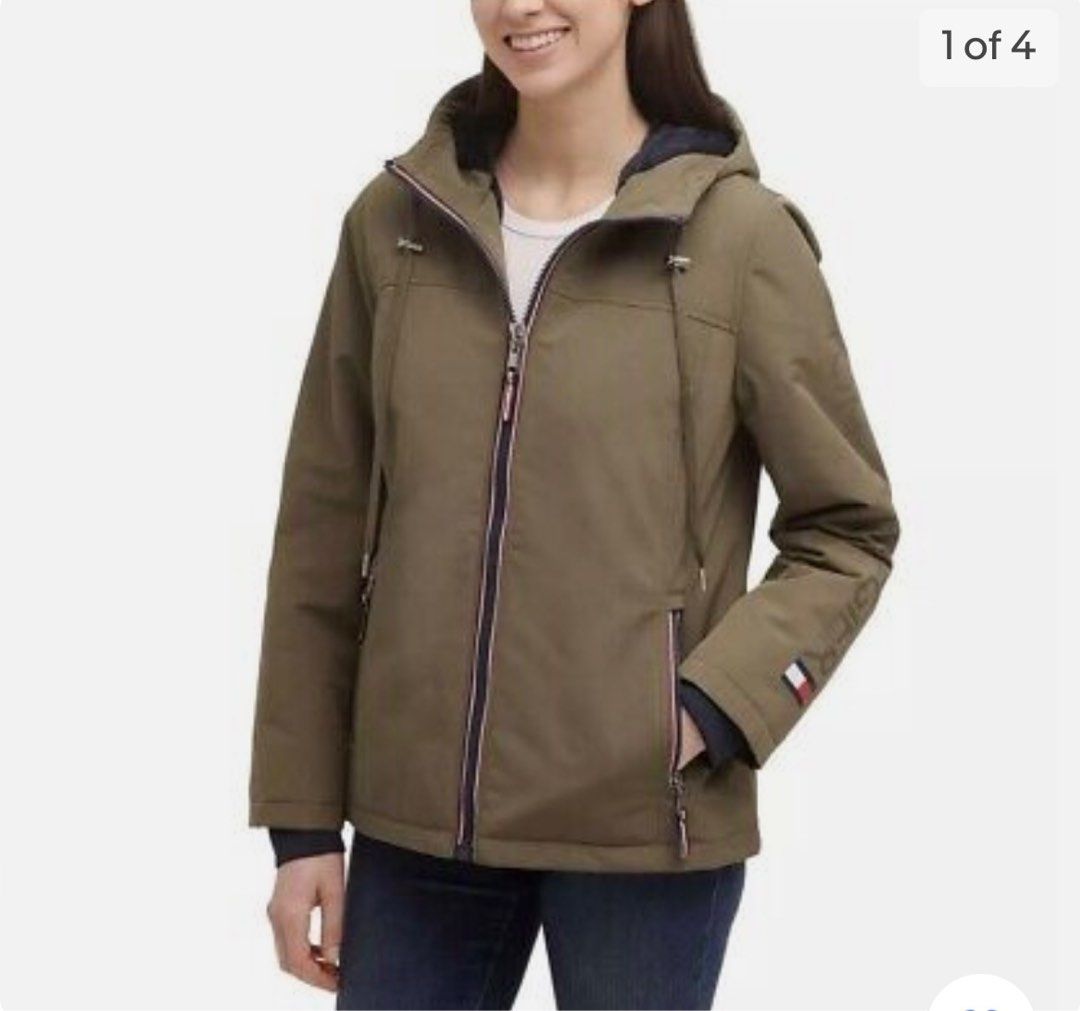 Tommy hilfiger olive green jacket outlet