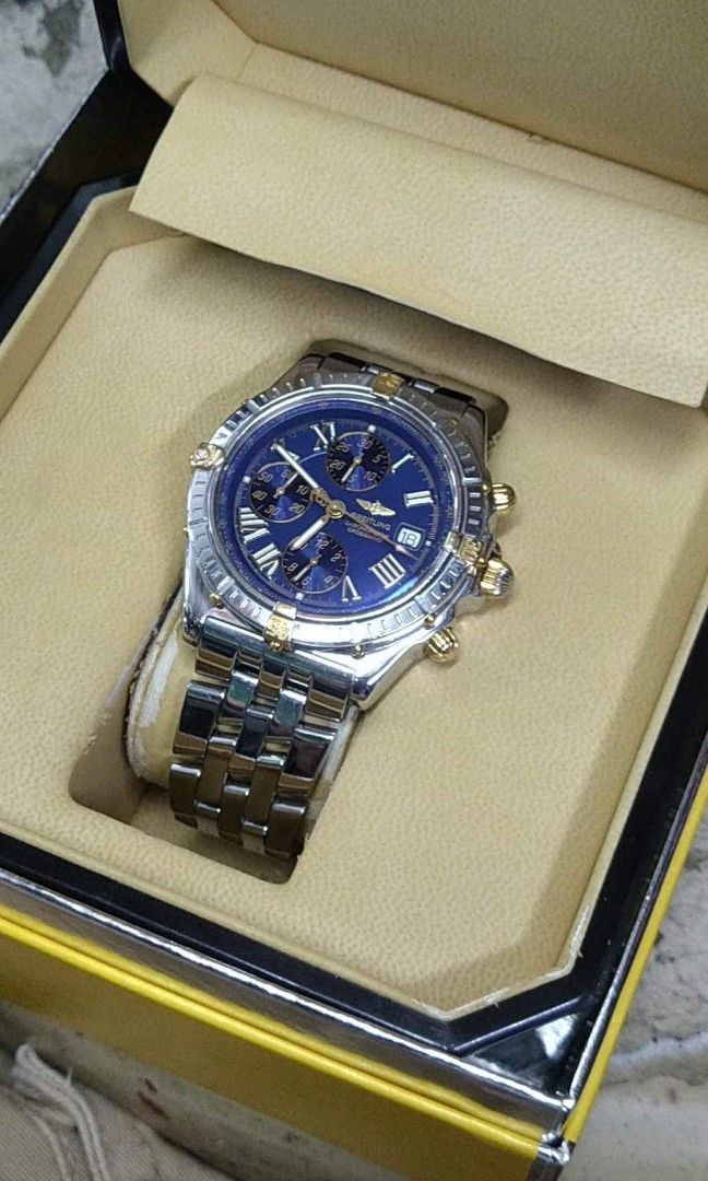 Two-Tone Breitling Crosswind Watch (Category: Luxury Watches) located in Tagum. Submitted by cathsuesurplus (Listing ID 1203840075, Image 1). Description: Two-Tone Breitling Crosswind Watch Complete Receipt, Warranty and Papers mine 360k #breitling #genuinewatch.
