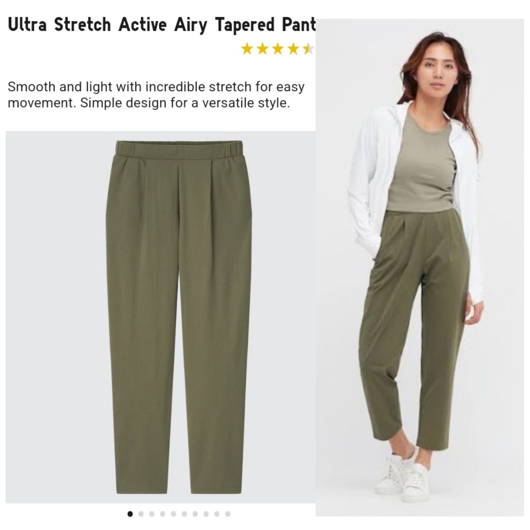 Uniqlo Philippines - The Women's Ultra Stretch Active Airy Tapered Pants is  smooth and light made with ultra stretch fabric for easy movement and  versatile design perfect for any style and occasion.