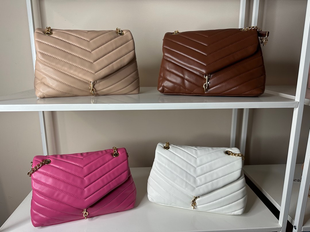 V Quilted envelope bag, Women's Fashion, Bags & Wallets, Shoulder Bags