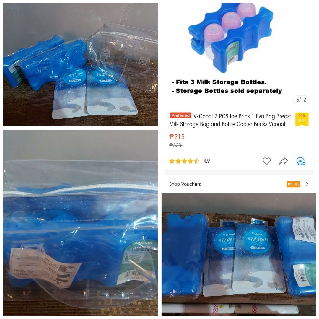 Breast Milk Cooler Bag + 2pcs Ice Bricks in Nairobi Central - Baby & Kids'  Accessories, Wema Baby Shop | Jiji.co.ke