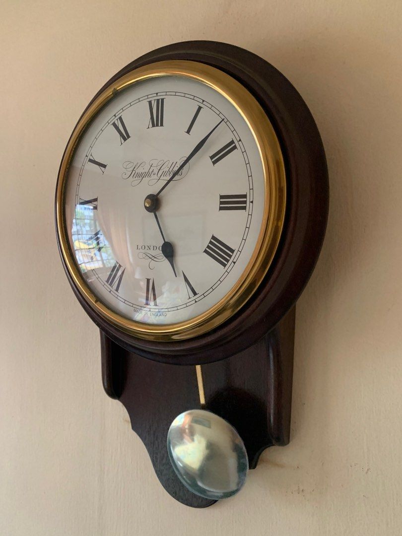 Vintage Knights & Gibbins Wall Clock 29MQ, Furniture & Home Living