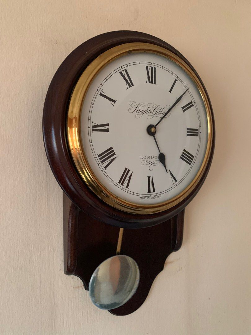 Vintage Knights & Gibbins Wall Clock 29MQ, Furniture & Home Living