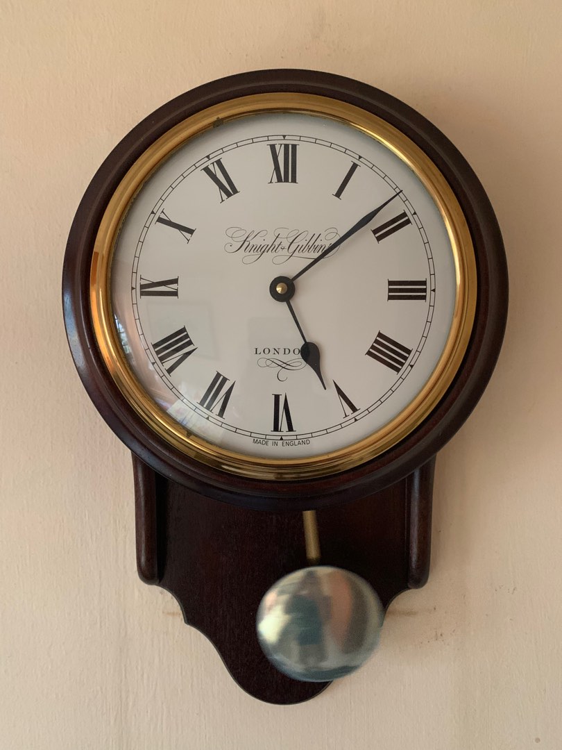 Vintage Knights & Gibbins Wall Clock 29MQ, Furniture & Home Living