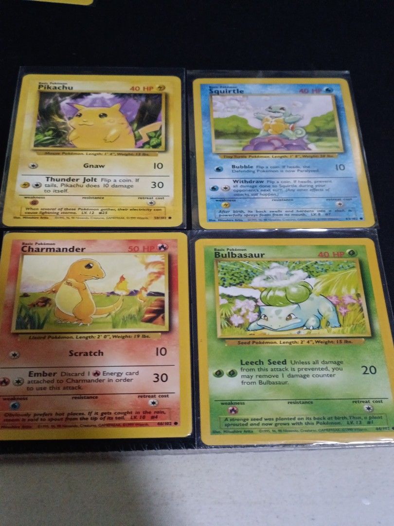 Vintage Pokemon cards starter, Hobbies & Toys, Toys & Games on Carousell