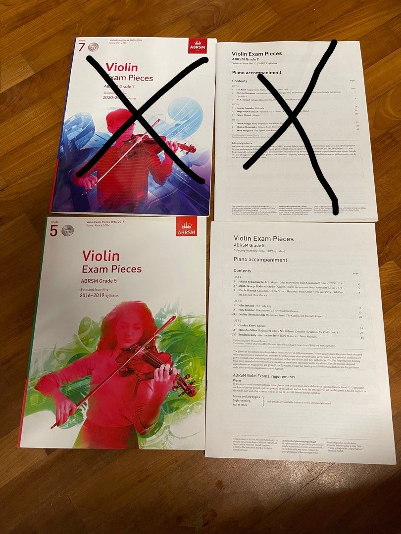 Violin ABRSM grade 5 exam pieces, Hobbies & Toys, Music & Media, Music Scores on Carousell