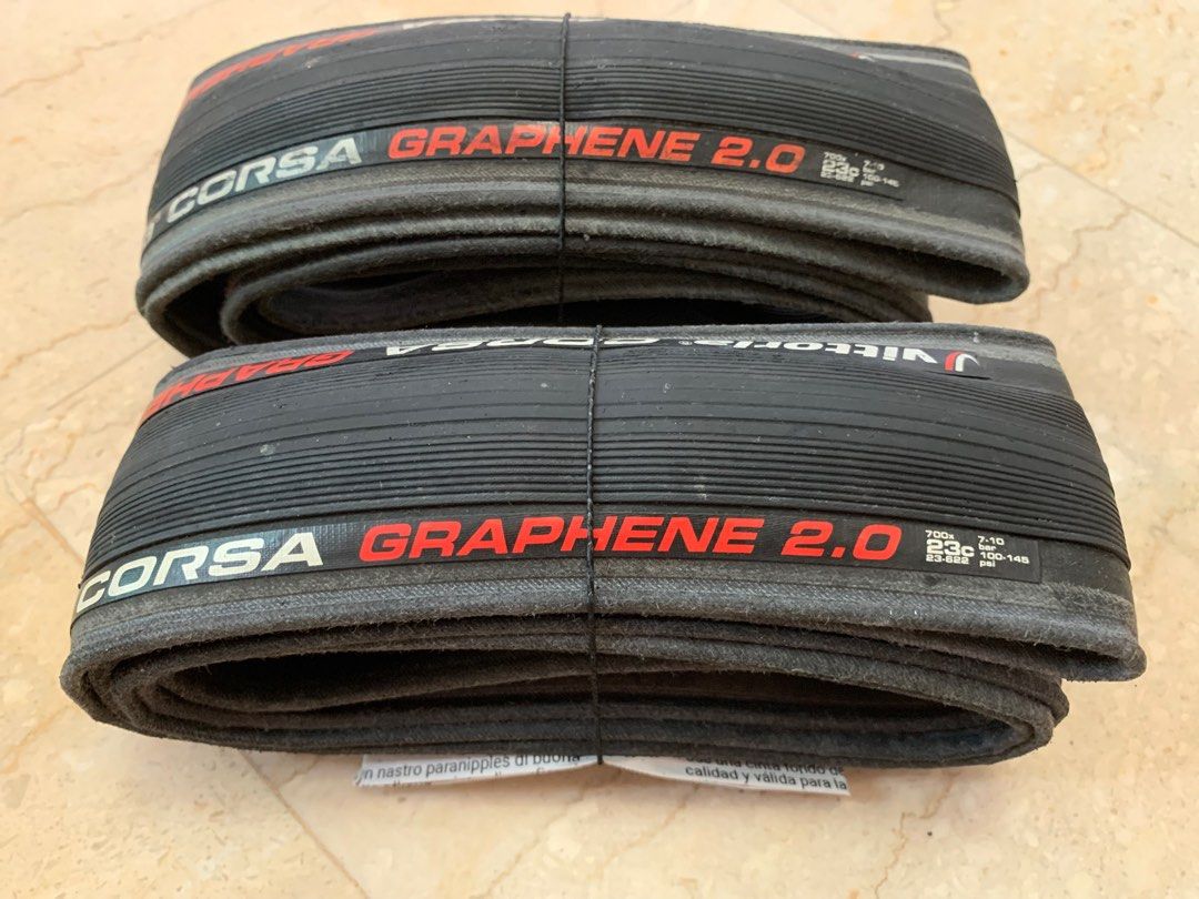 Copertone Vittoria Corsa G 2.0 Graphene 700x25C: Pieghevole, Nero/marrone, Per Bici Da Corsa