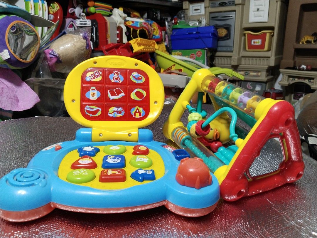 Vtech laptop at rattle toy (Category: Infant Playtime) located in Cavite. Submitted by dimple082 (Listing ID 1203871358, Image 3). Description: good condition @499.