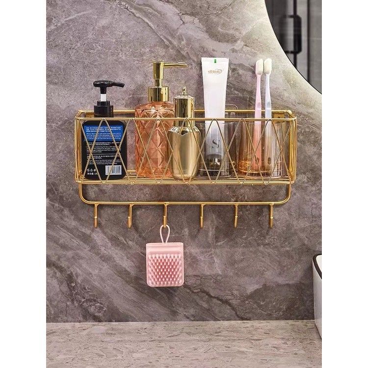 Wall Mounted Bathroom Organizer Rack, Furniture & Home Living, Bathroom ...