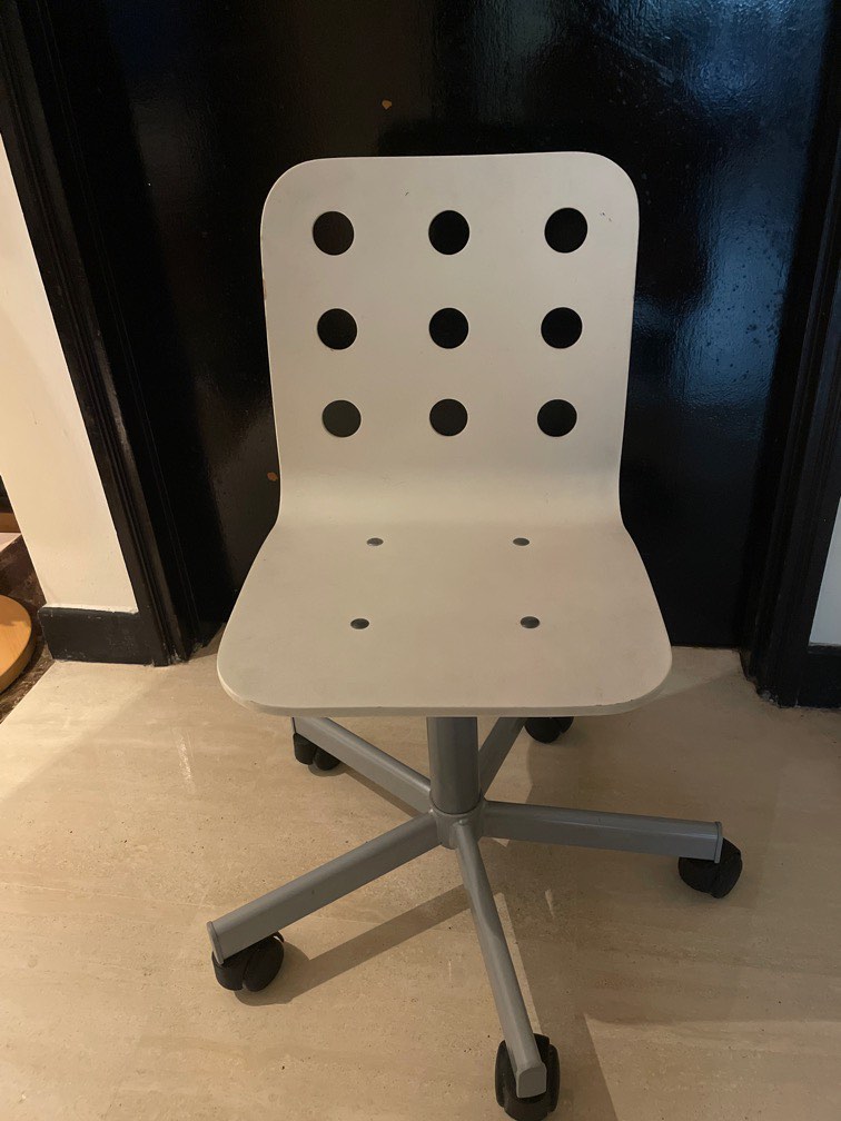 White Children Desk Chair, Furniture & Home Living, Furniture, Chairs