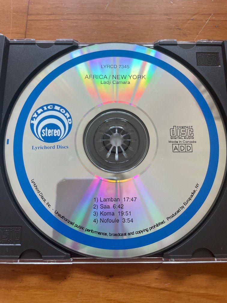 Audiophile Lyrichord Stereo Ladji Camara Drum Masterpieces CD, Hobbies ...