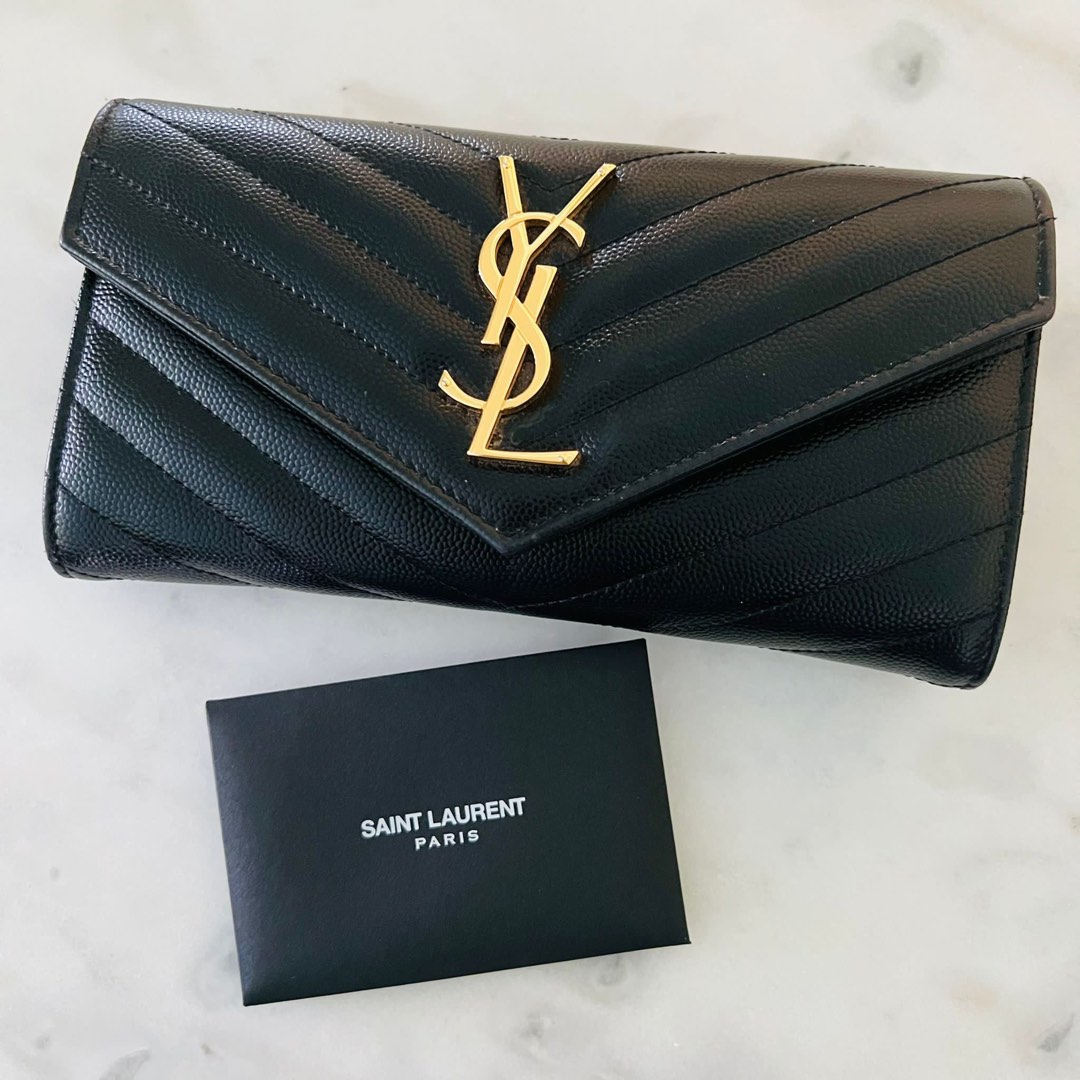 YSL Long Wallet, Luxury, Bags & Wallets on Carousell