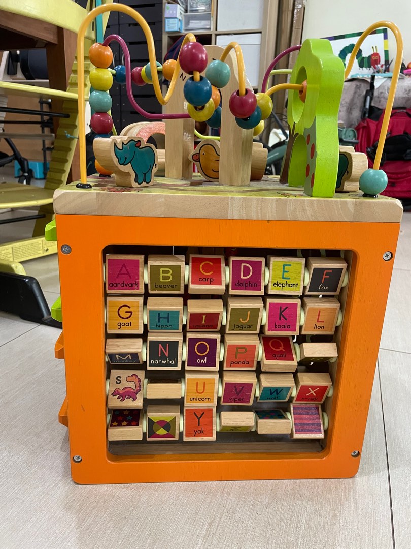 Zany Zoo Wooden Activity Cube, Hobbies & Toys, Toys & Games on Carousell