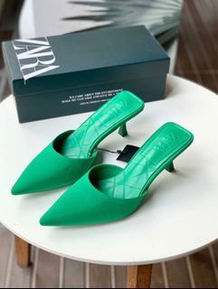 Zara shoes sepatu hijau green size 35 muat 36