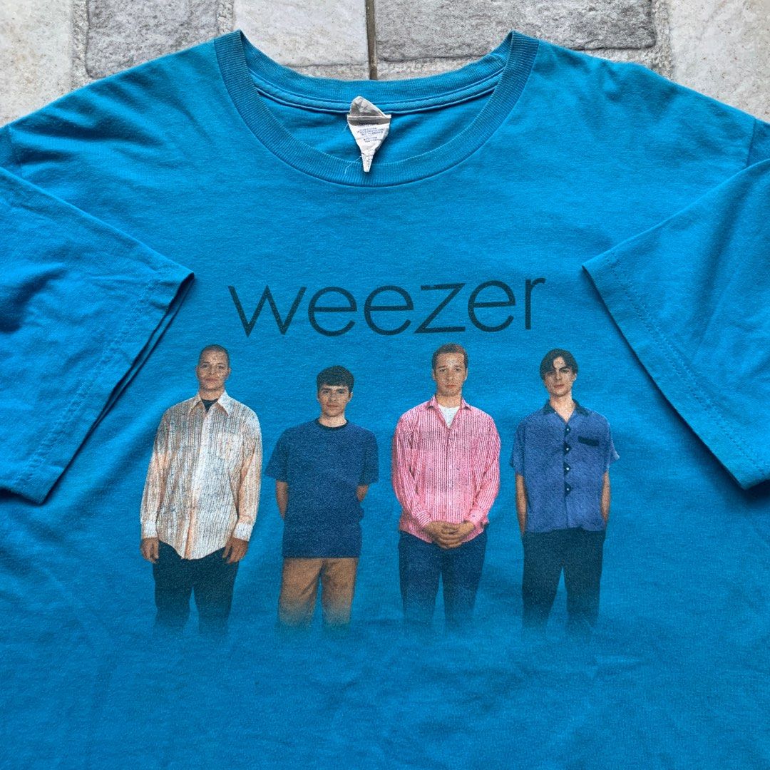 2000s Vintage Weezer Blue Album Band Tee Shirt, Men's Fashion