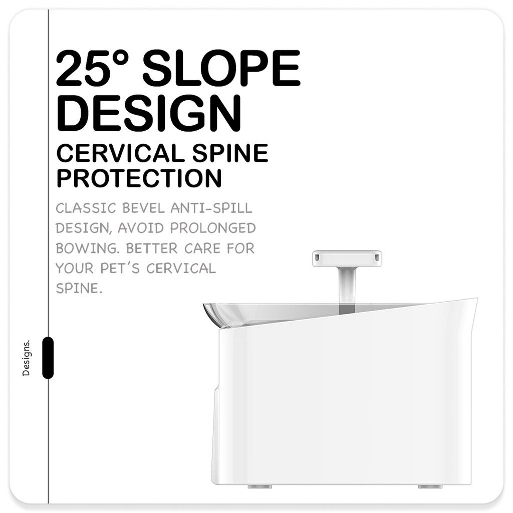 3.5L Cat Water Fountain with Filter Pet Water Dispenser Transparent Water Level Dog Drinking