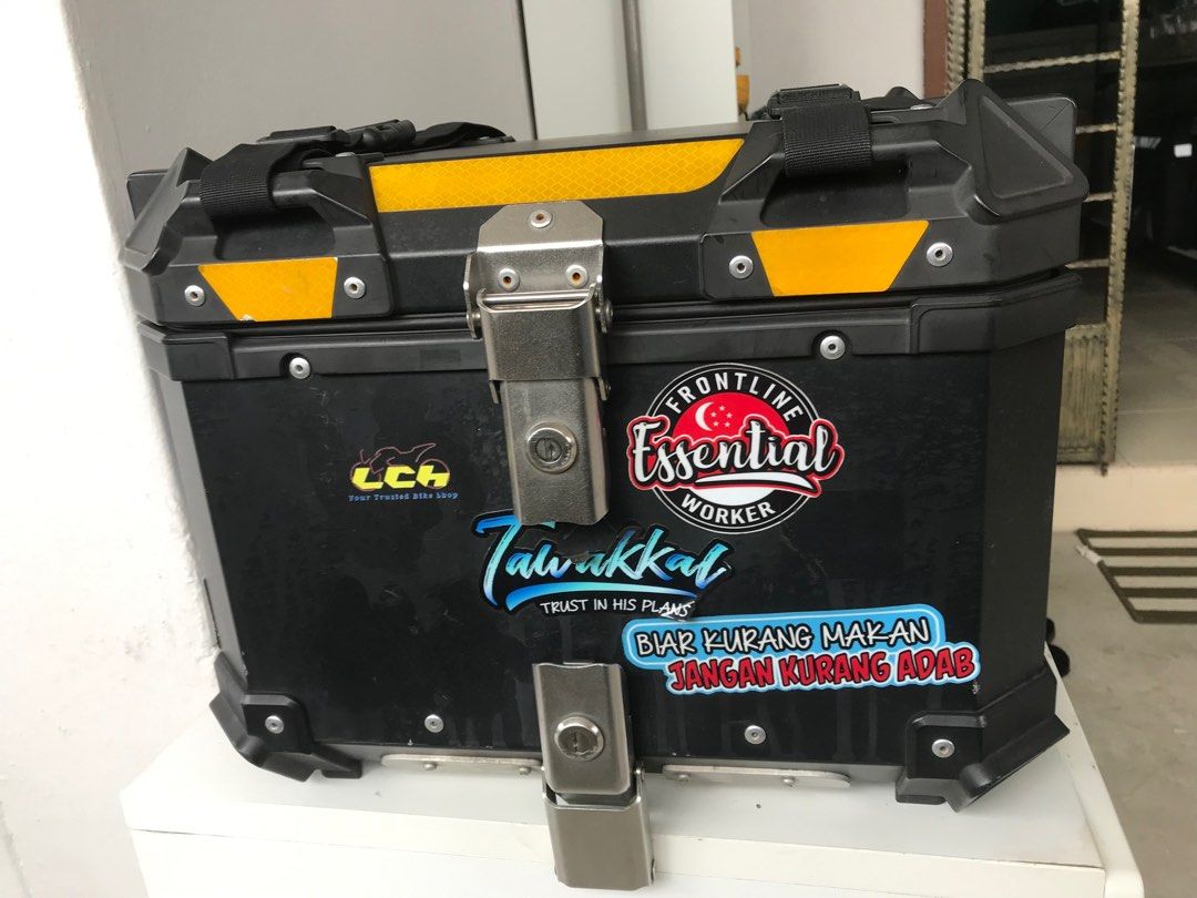 Used Top Box 45litre aluminium top box, Motorcycles, Motorcycle Accessories on Carousell