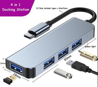 4 in 1 USB-C to USB 2.0 USB 3.0 docking station adapter