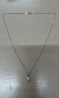 ⚁新淨 扁身扭結 6.5mm單粒晶石吊咀 17吋 頸鍊(see settlement location frist)64242127948163110