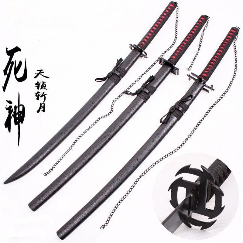 死神bleach 黑崎一護天鎖斬月新月無月斬魂刀斬魄刀不開鋒cosplay玩具仿真刀cos 興趣及遊戲 玩具 遊戲類