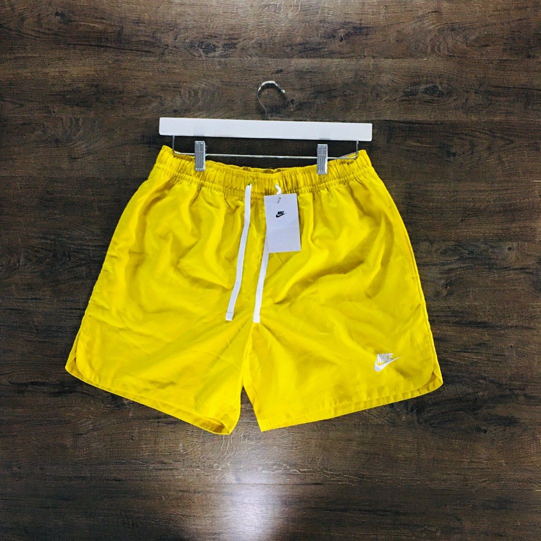 Nike Woven Shorts Yellow Men s Fashion Bottoms Shorts on Carousell