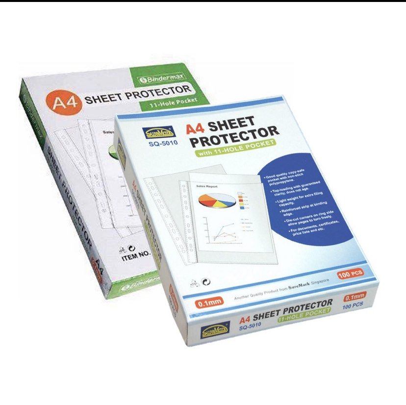 A4 sheet protector 0.1mm 180 PCs, Hobbies & Toys, Stationery & Craft