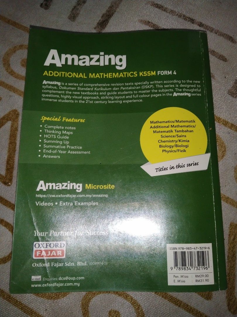 Additional mathematics form 4 oxford kssm hobbies toys books
