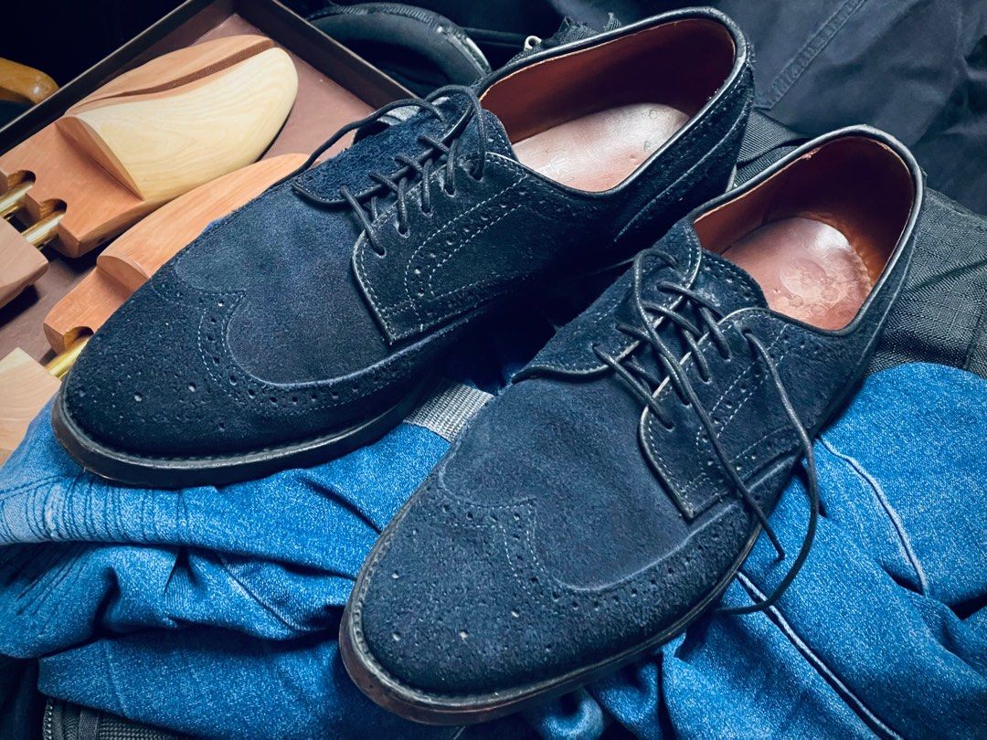 Allen edmonds top blue suede shoes