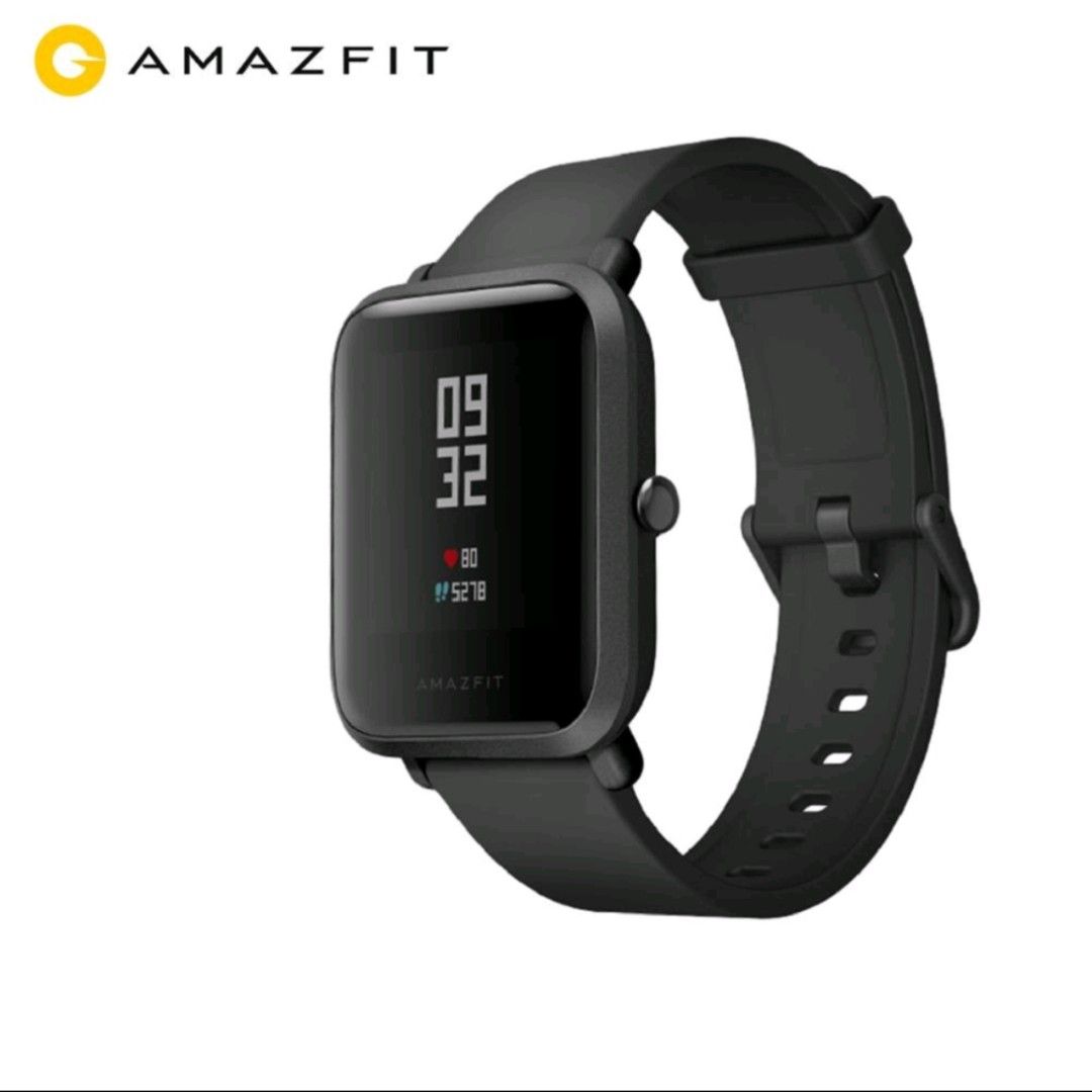 Xiaomi mi onyx black top amazfit bip smart watch