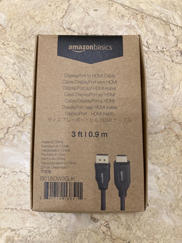 Amazonbasics DisplayPort to HDMI Cable, Computers & Tech, Parts