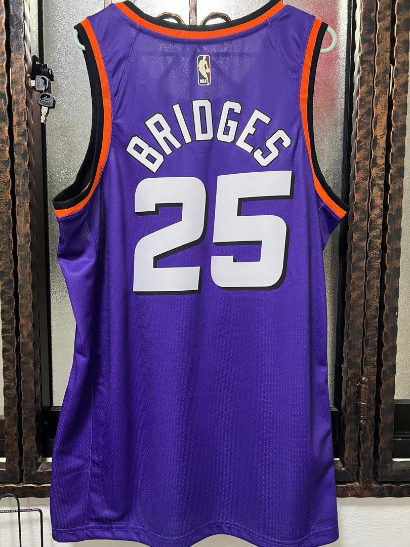 Men's Phoenix Suns #25 Mikal Bridges Statement Swingman Jersey - Orang -  Pagift Store