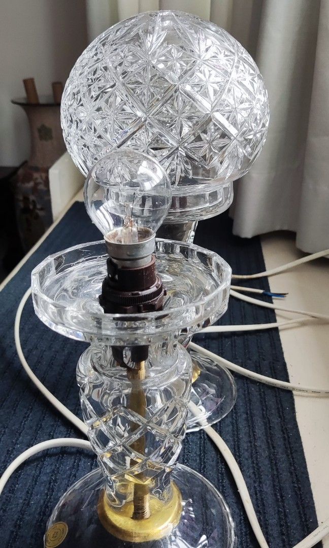 Bohemian crystal table sales lamp