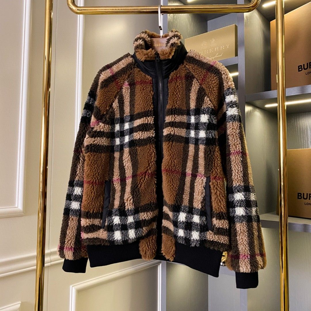 Check wool cheap jacket womens