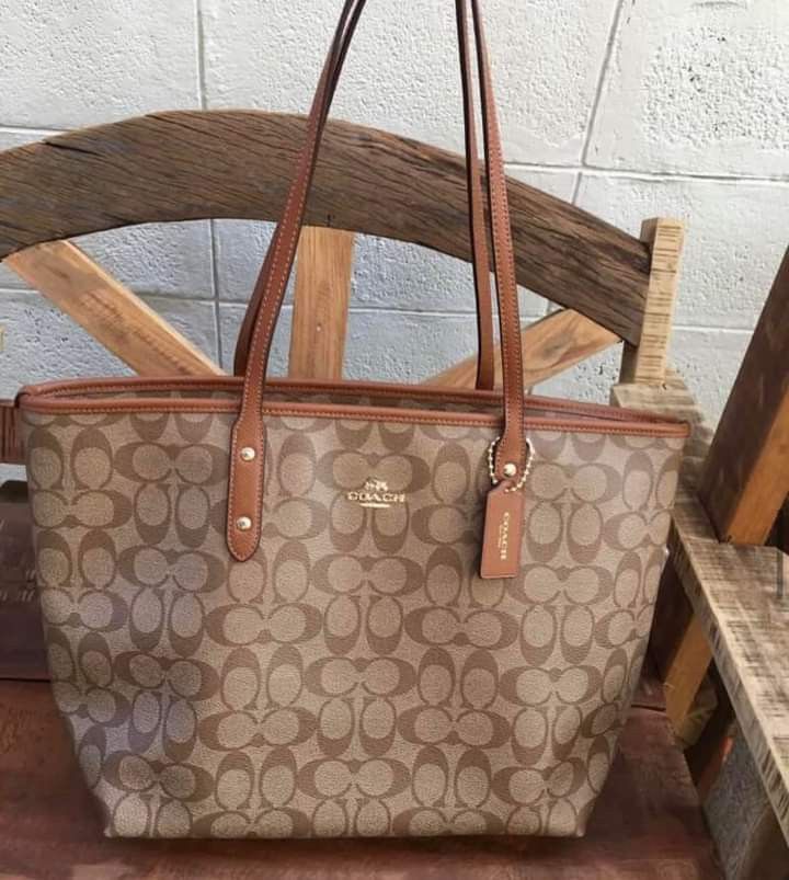 Authentic Coach Bag with Zipper Brown Black new price Best Seller Women s Fashion Bags Wallets Shoulder Bags on Carousell