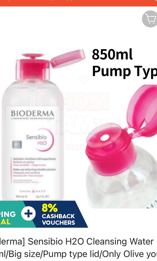 Bioderma micellar water 850ml pump, Beauty & Personal Care, Face, Face ...