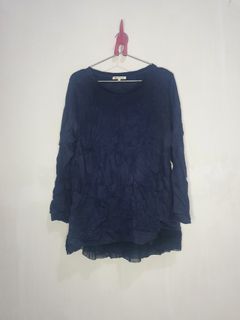 Blouse Cewe Navy