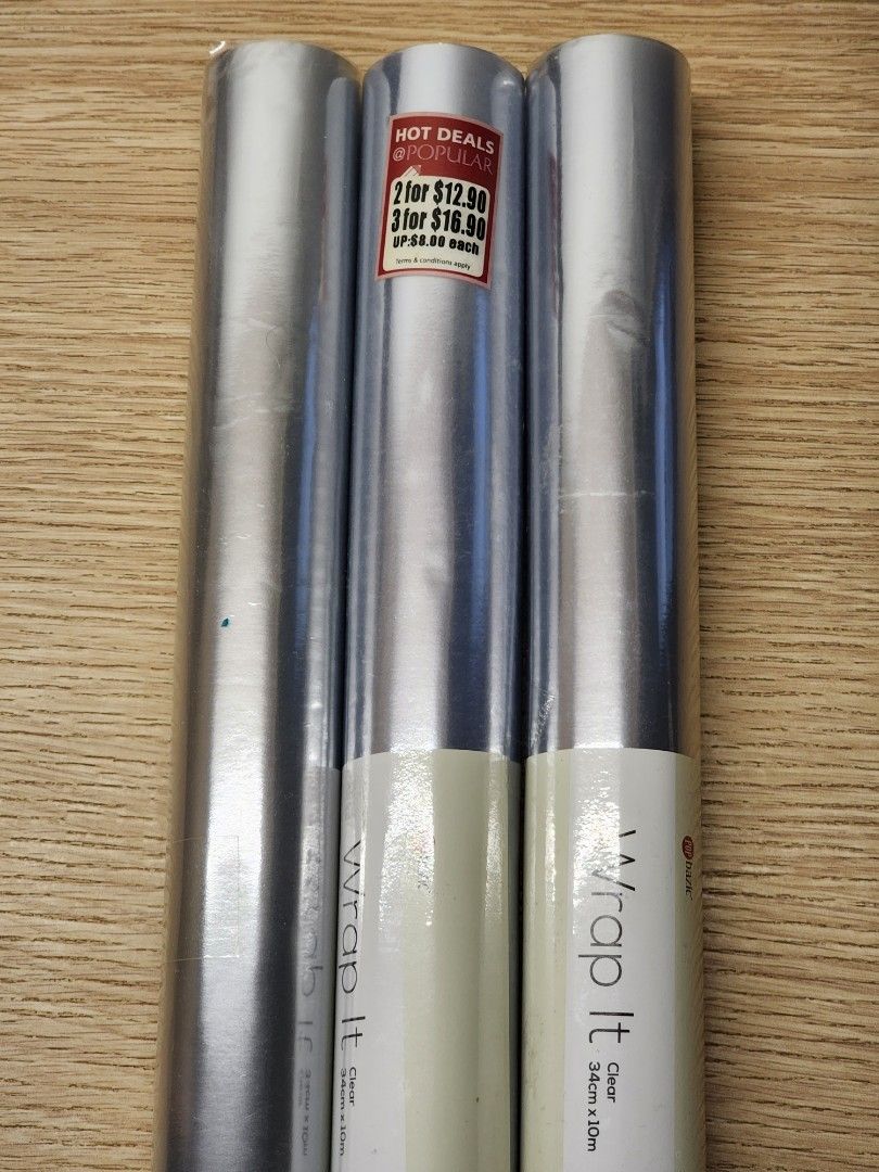 Book Wrap Clear PVC Sheet Roll, Hobbies & Toys, Stationery & Craft ...