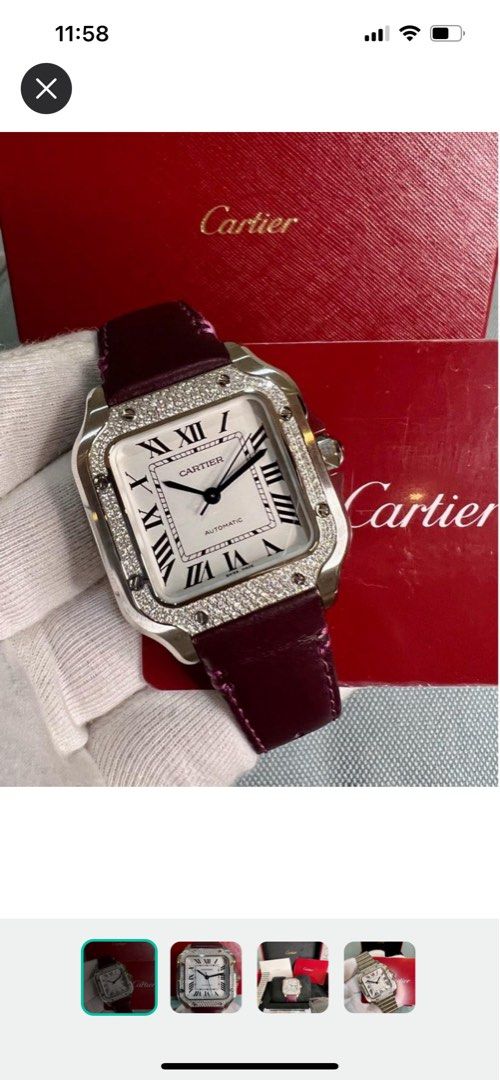 Cartier watch diamond bezel hotsell