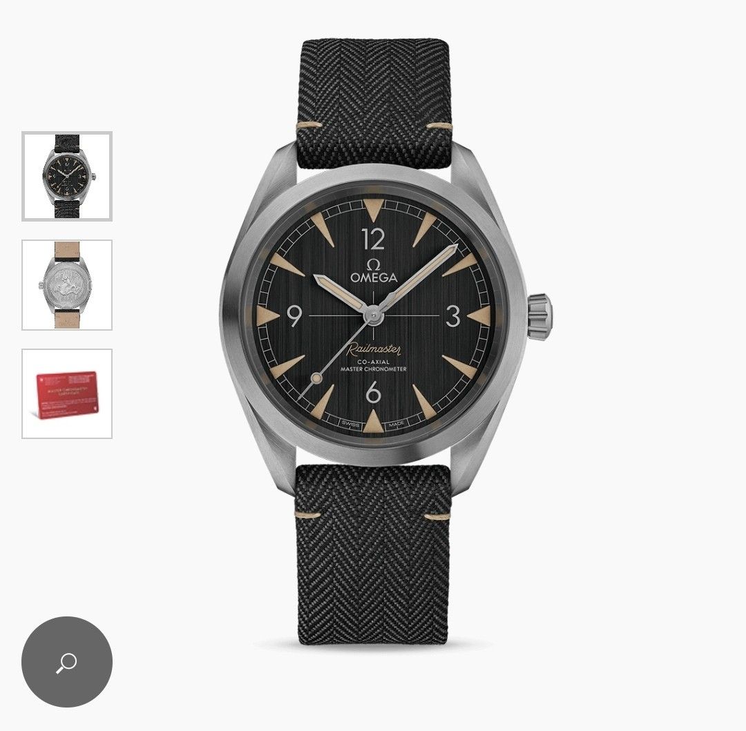 Omega seamaster outlet railmaster price