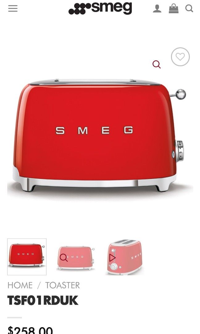 BRAND NEW SMEG Tooster (Red), TV & Home Appliances, Kitchen Appliances, Ovens & Toasters on