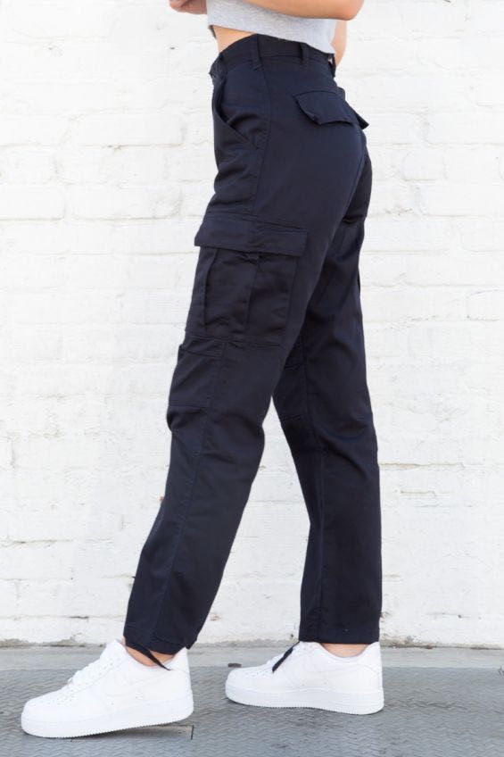Brandy Melville Piper Worker Pants In Dark Blue