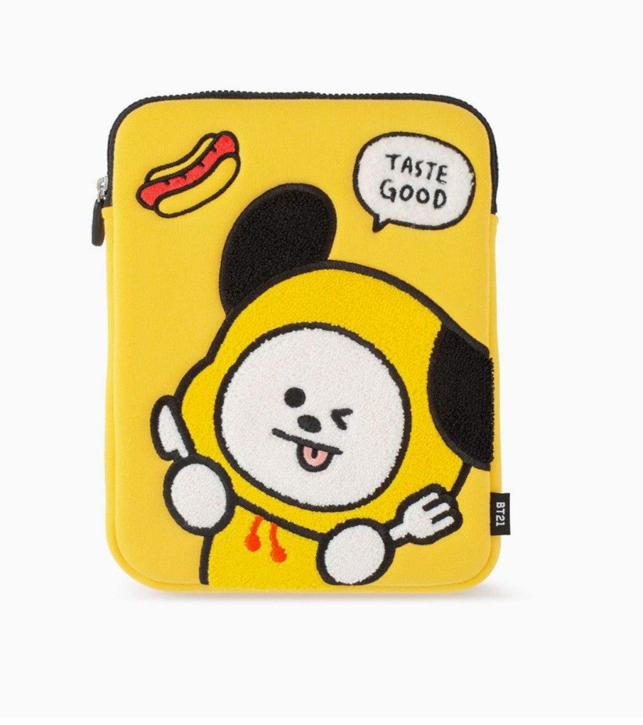 BT21 Chimmy Bite Boucle Tablet Pouch -10 inches (Category: Laptop Bags & Sleeves) located in Quezon City. Submitted by niceandfancy (Listing ID 1204146994, Image 2). Description: *compatible with 10 inches -ipad air, ipad air, galaxy tab *material: cotton *shell type: soft *zipper closure *product size: 23 x 29 x 3.5cm *weight: 100g.