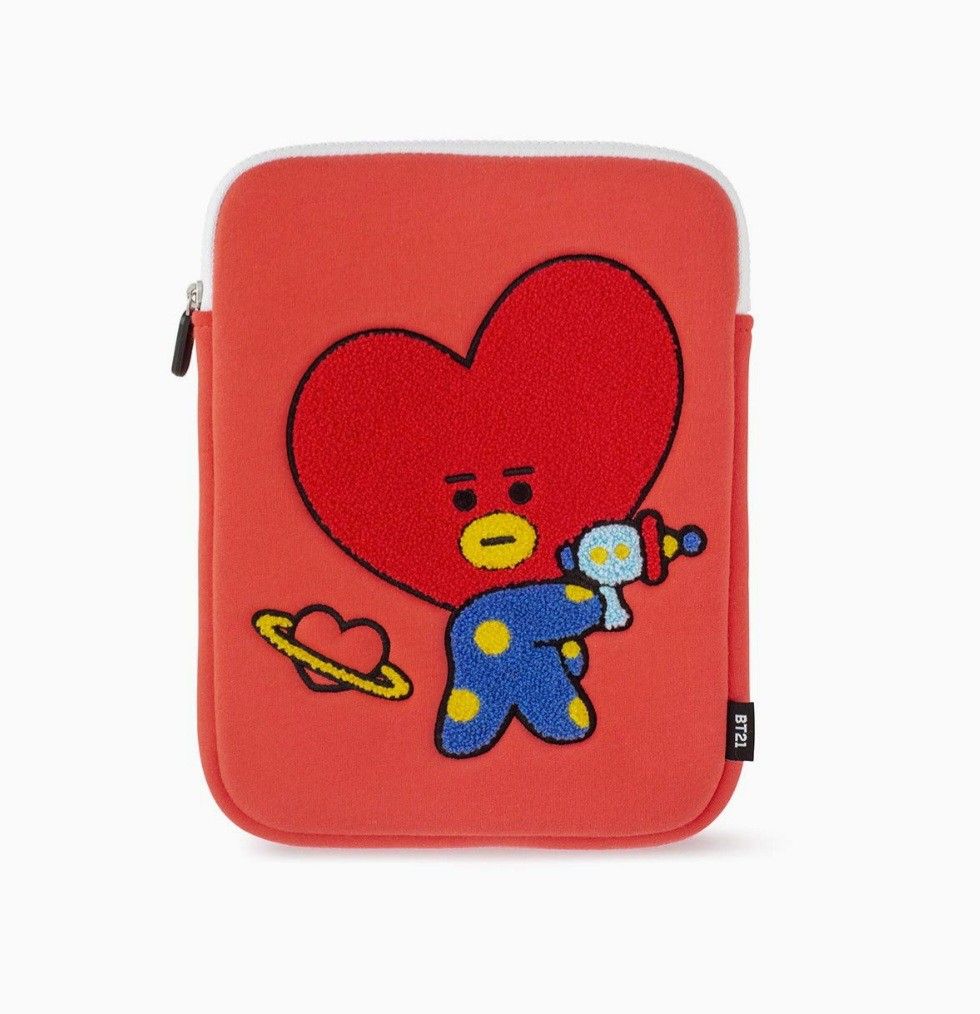 BT21 Tata Bite Boucle Tablet Pouch- 10 inches (Category: Laptop Bags & Sleeves) located in Quezon City. Submitted by niceandfancy (Listing ID 1204150473, Image 2). Description: *compatible with 10 inches -ipad air, ipad air, galaxy tab *material: cotton *shell type: soft *zipper closure *product size: 23 x 29 x 3.5cm *weight: 100g.