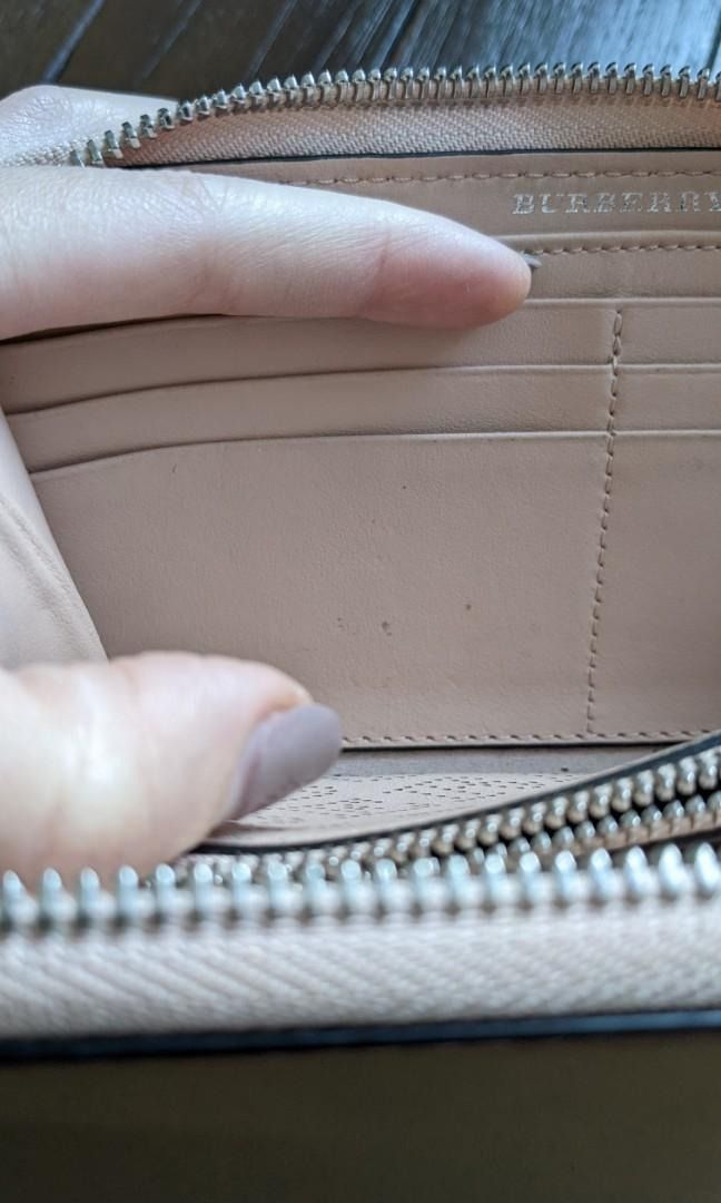 Burberry Calfskin Perforated Zip Around Long Wallet Luxury Bags Wallets on Carousell