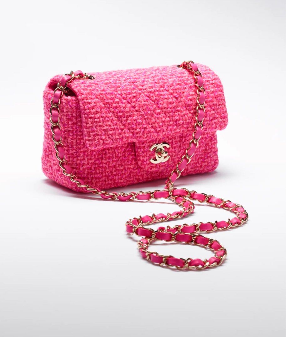 Chanel Mini Rectangular Tweed Flap Bag with LGHW